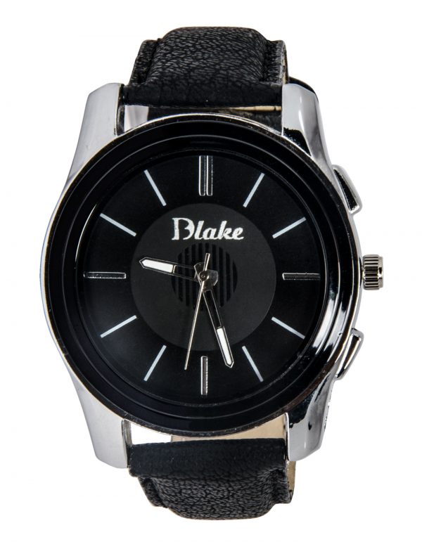 Quartz Round Analog Black Watch