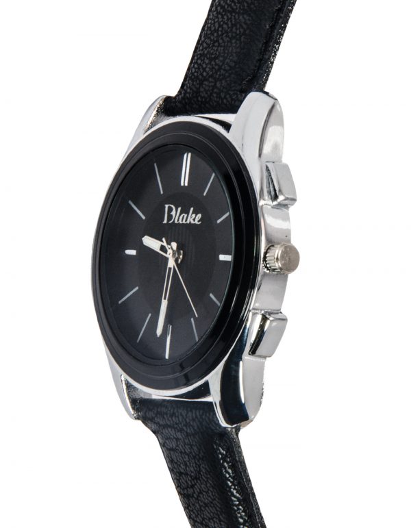 Quartz Round Analog Black Watch