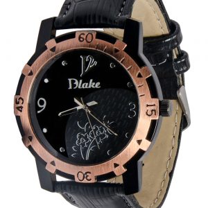 Quartz Round Analog Black Watch